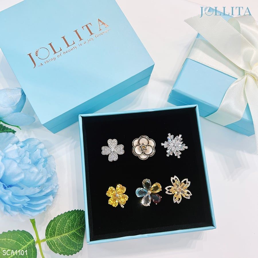 Set quà tặng 20/10 cài áo hoa khoe sắc thanh lịch