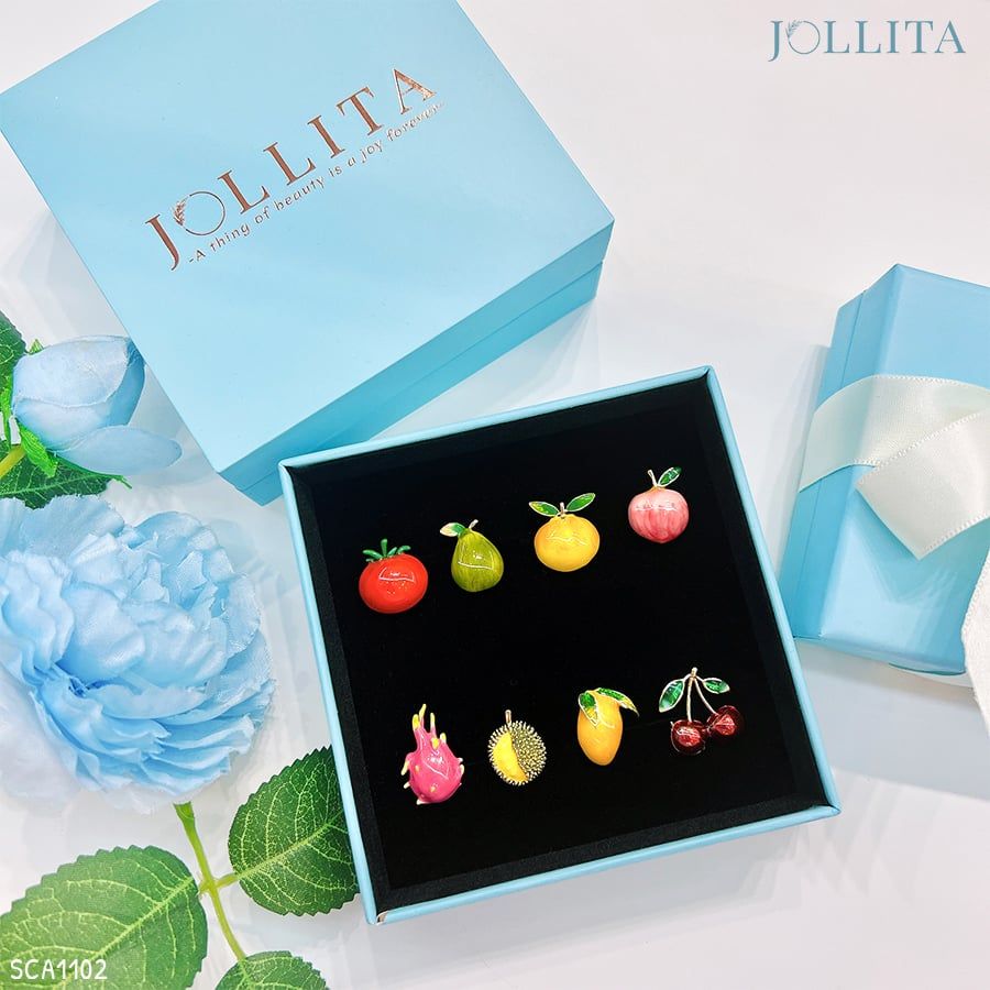 Set quà tặng 20/10 pin cài áo bát quả dễ thương