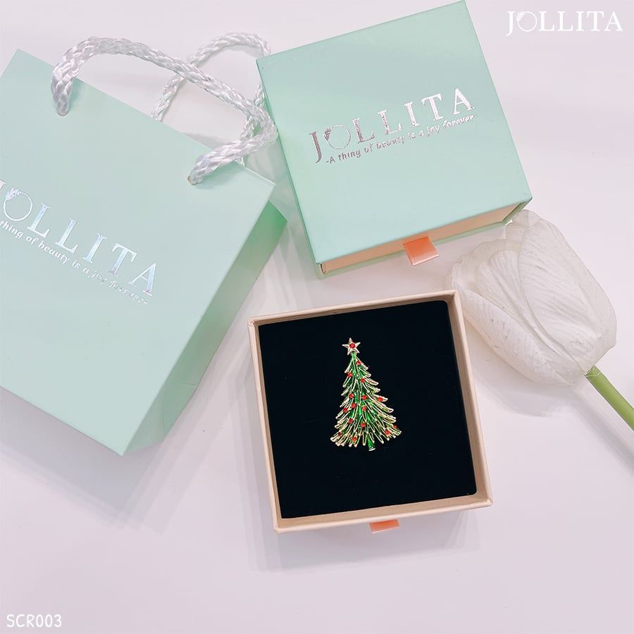 Set quà tặng cài áo cây thông Noel