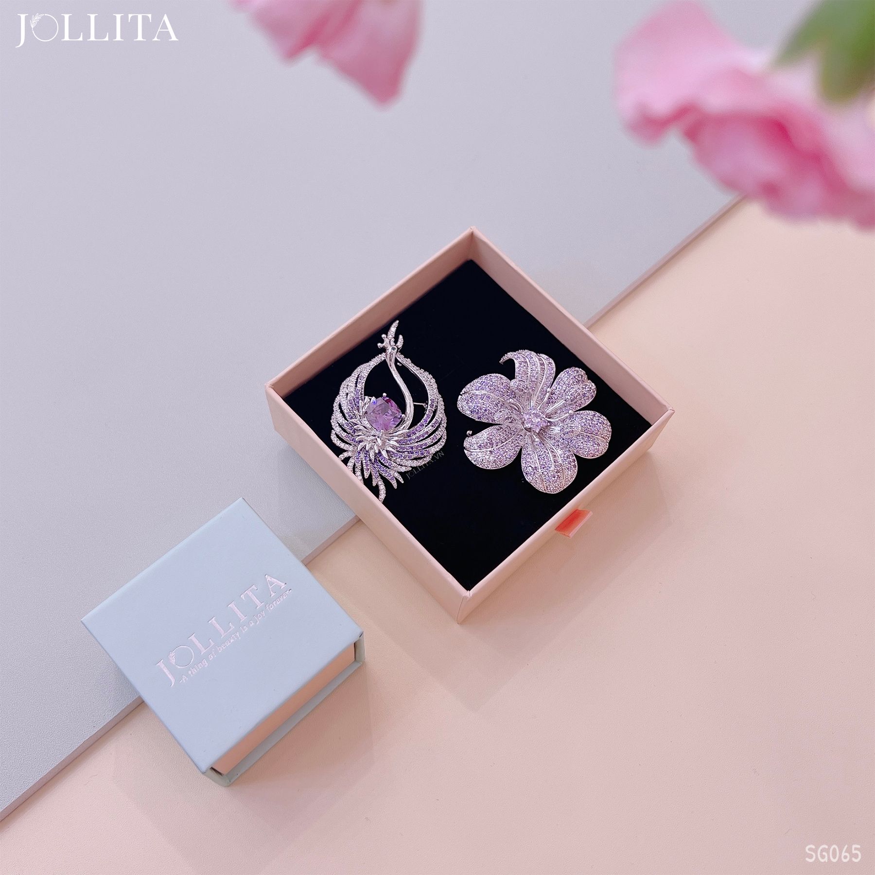 Set quà tặng 8/3 cài áo cao cấp sang trọng SG065
