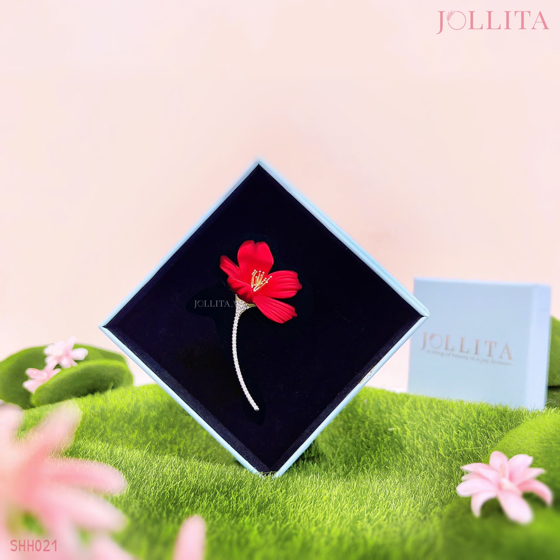 Set quà tặng cài áo hoa lily cách điệu sang trọng cao cấp