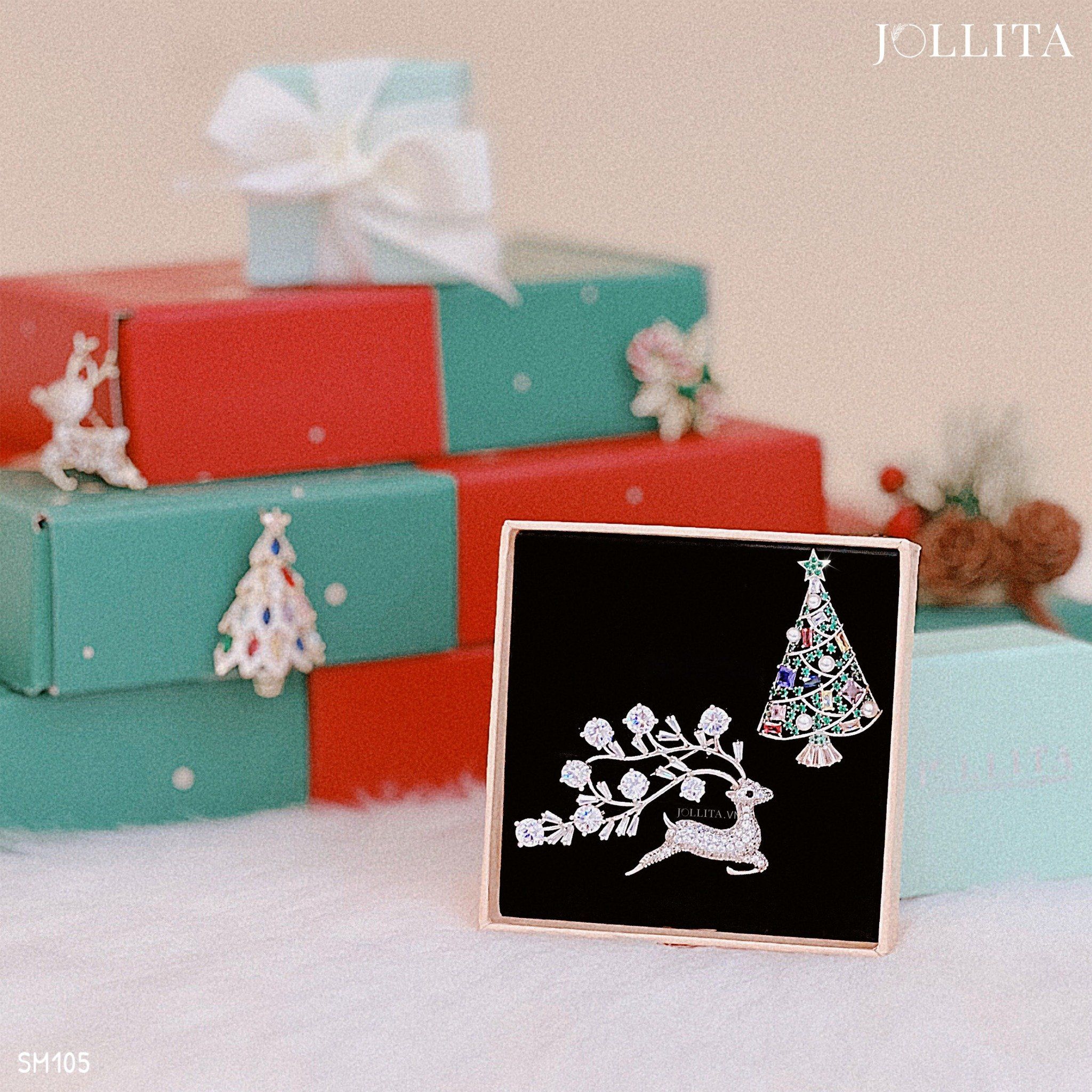 Set quà tặng Noel cài áo cao cấp sang trọng 105