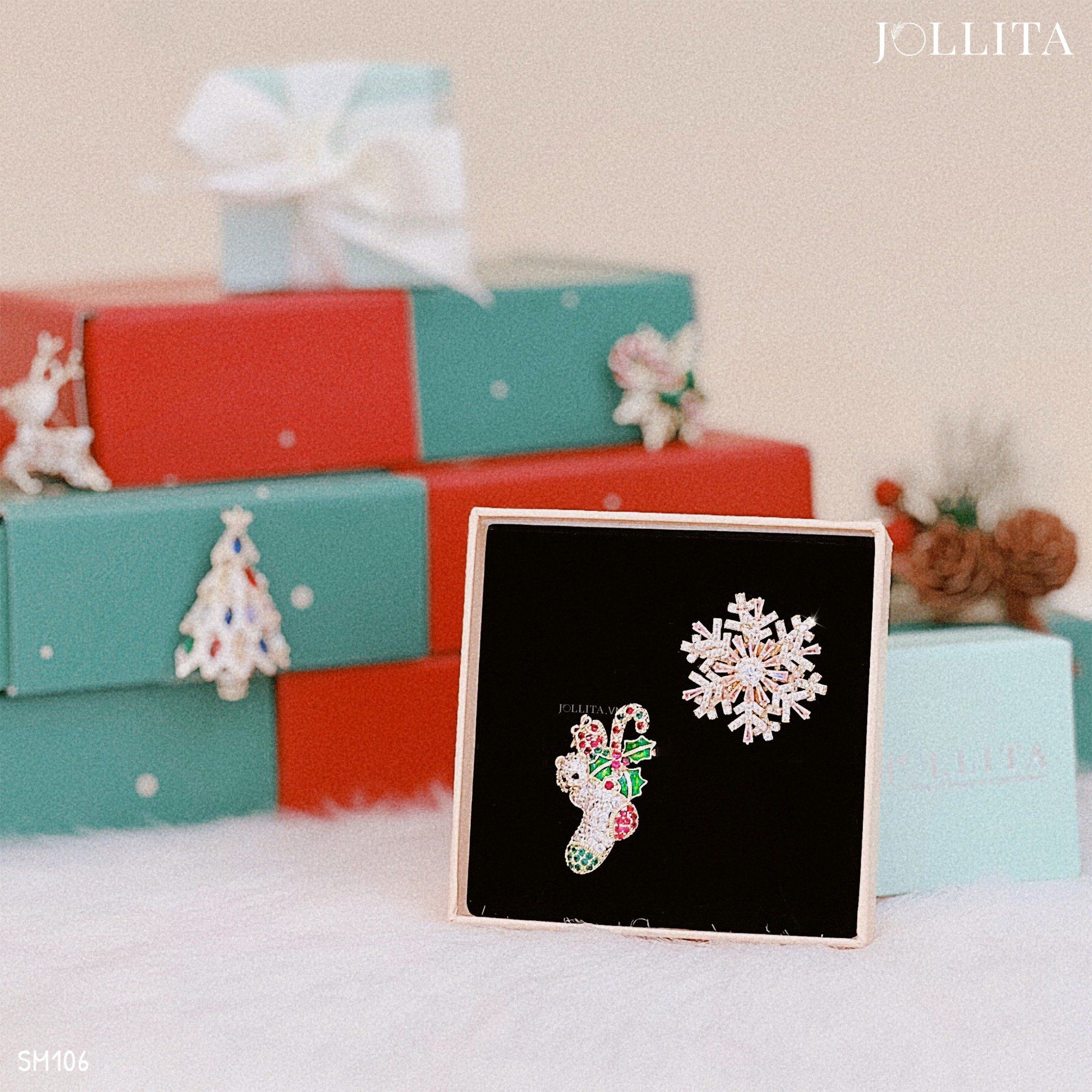 Set quà tặng Noel cài áo cao cấp sang trọng 106