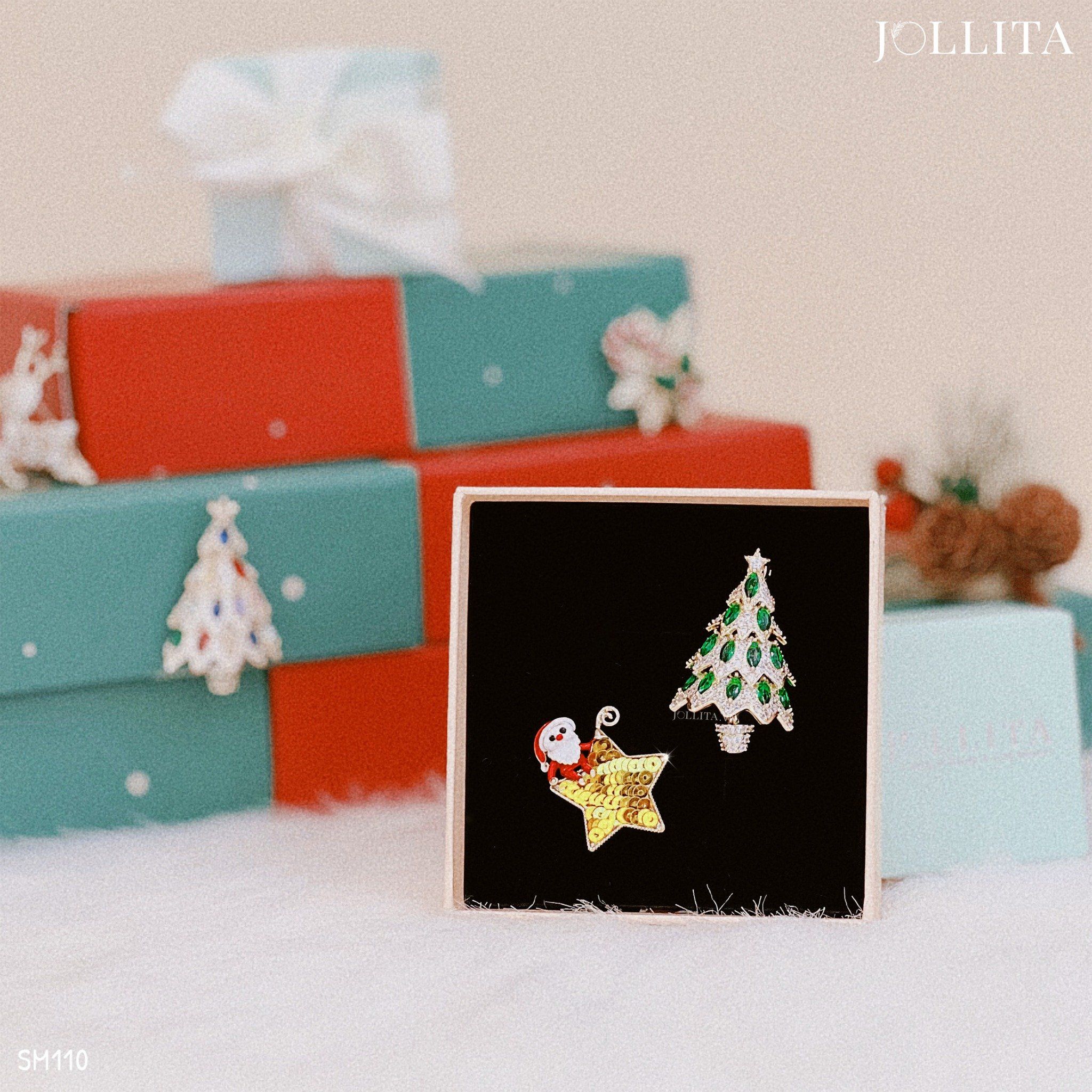 Set quà tặng Noel cài áo cao cấp sang trọng 110