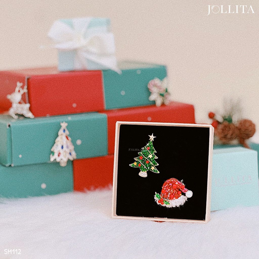 Set quà tặng Noel cài áo cao cấp sang trọng 112