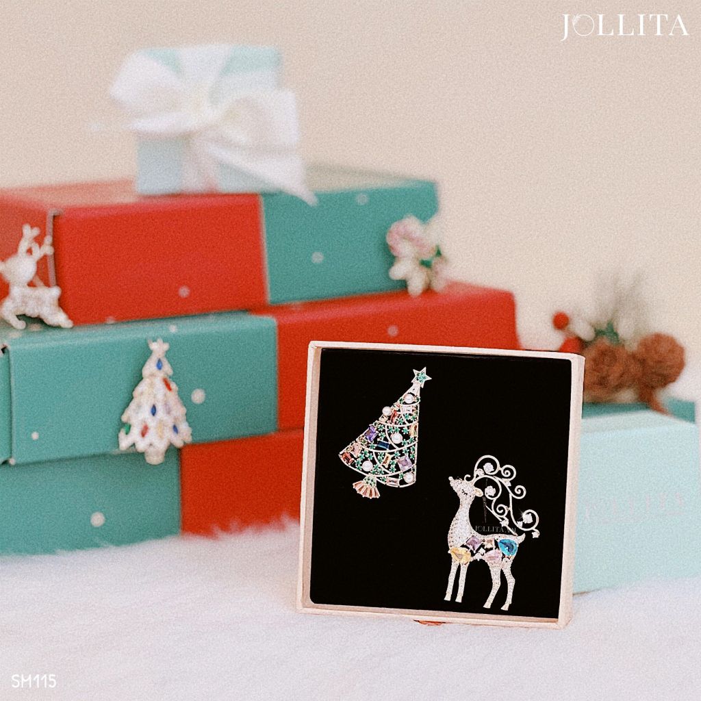 Set quà tặng Noel cài áo cao cấp sang trọng 115