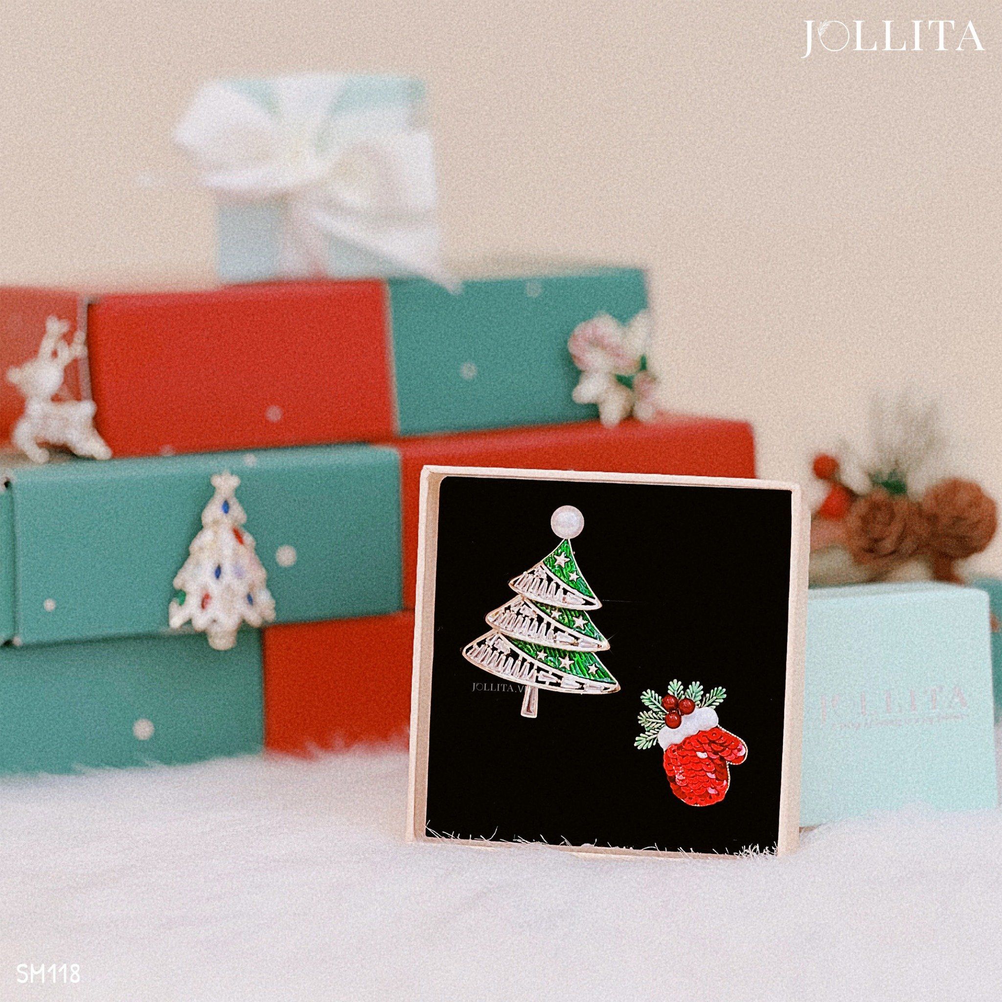 Set quà tặng Noel cài áo cao cấp sang trọng 118