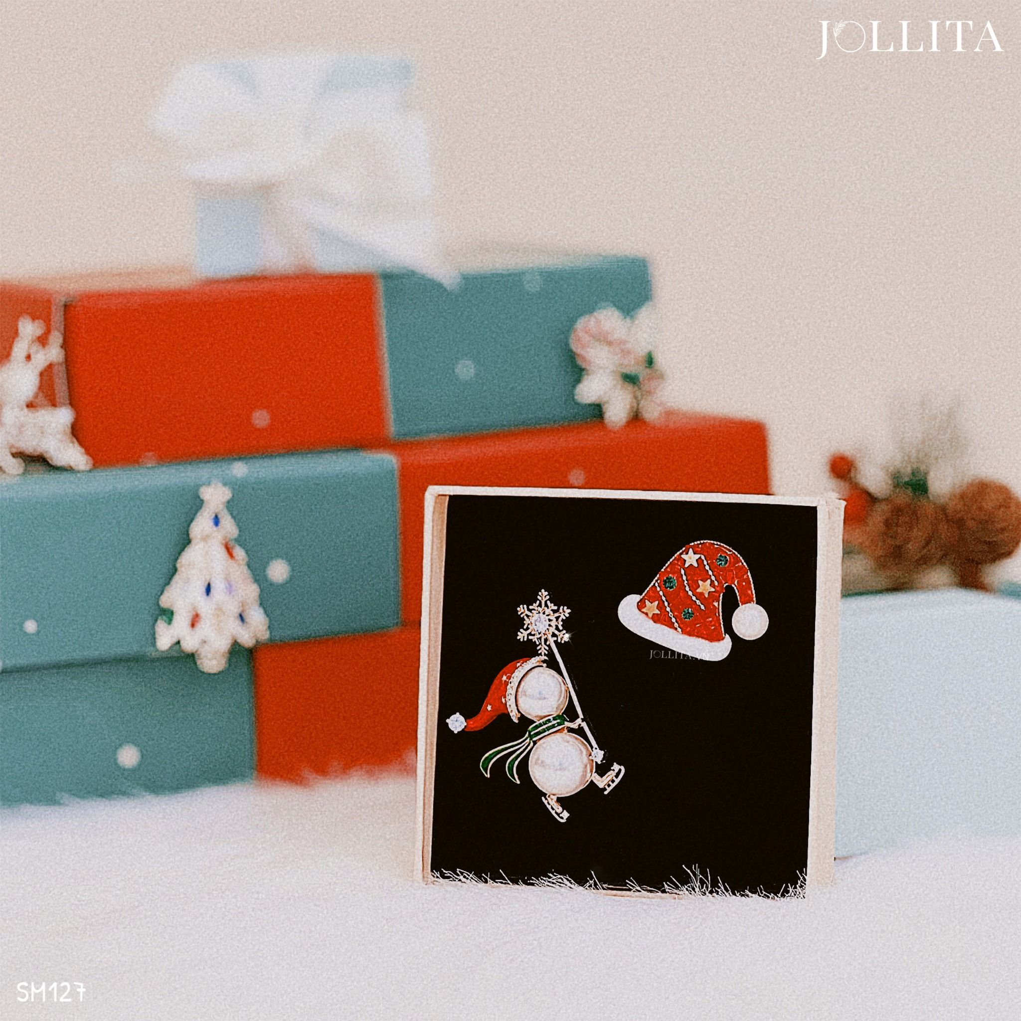 Set quà tặng Noel cài áo cao cấp sang trọng 127