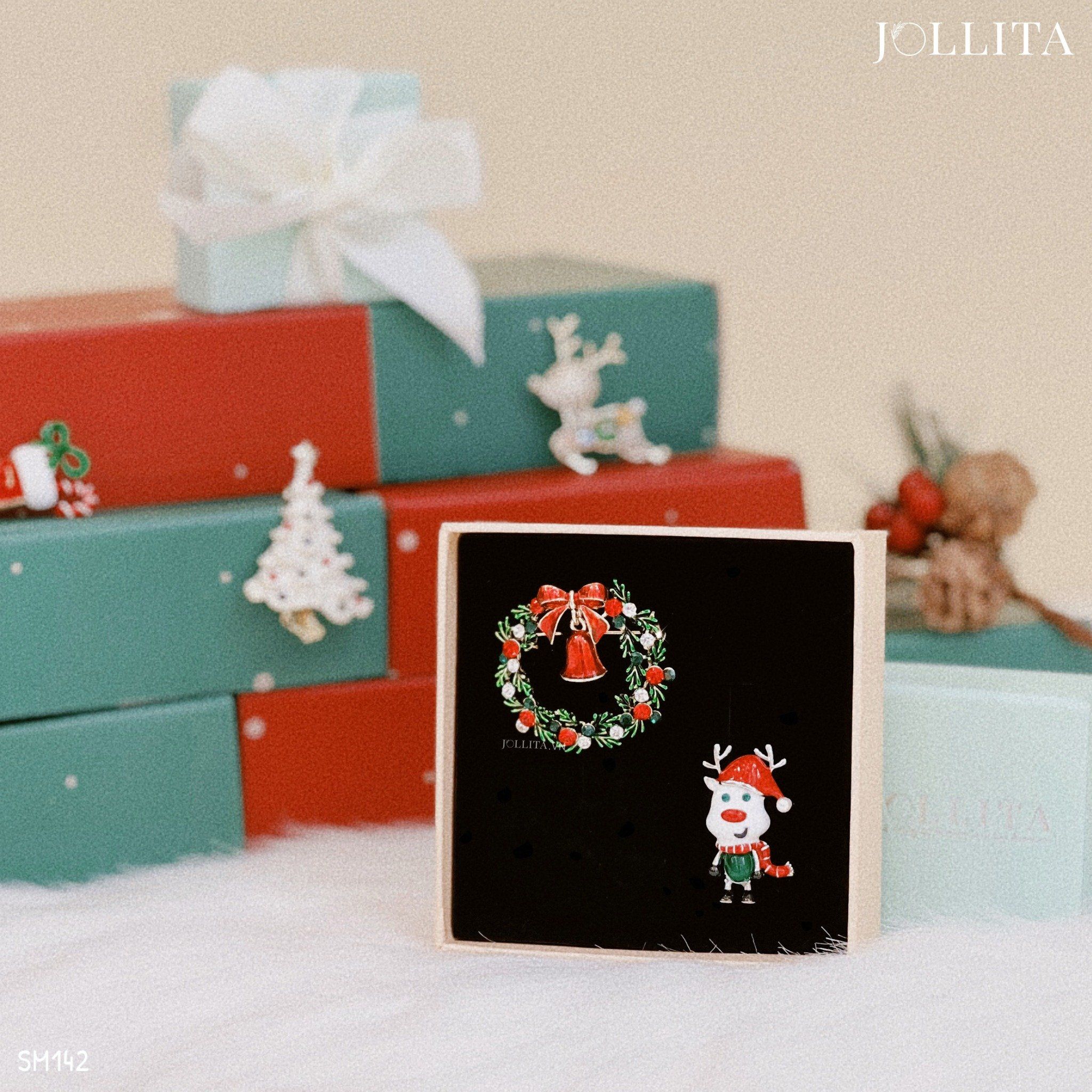 Set quà tặng Noel cài áo cao cấp sang trọng 142