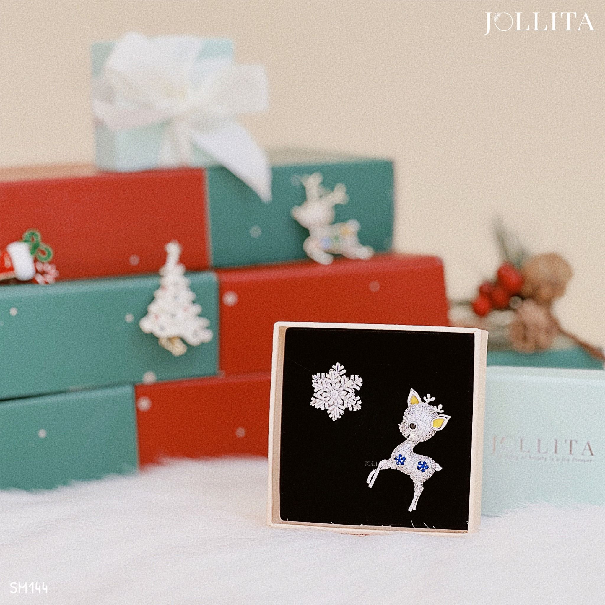 Set quà tặng Noel cài áo cao cấp sang trọng 144