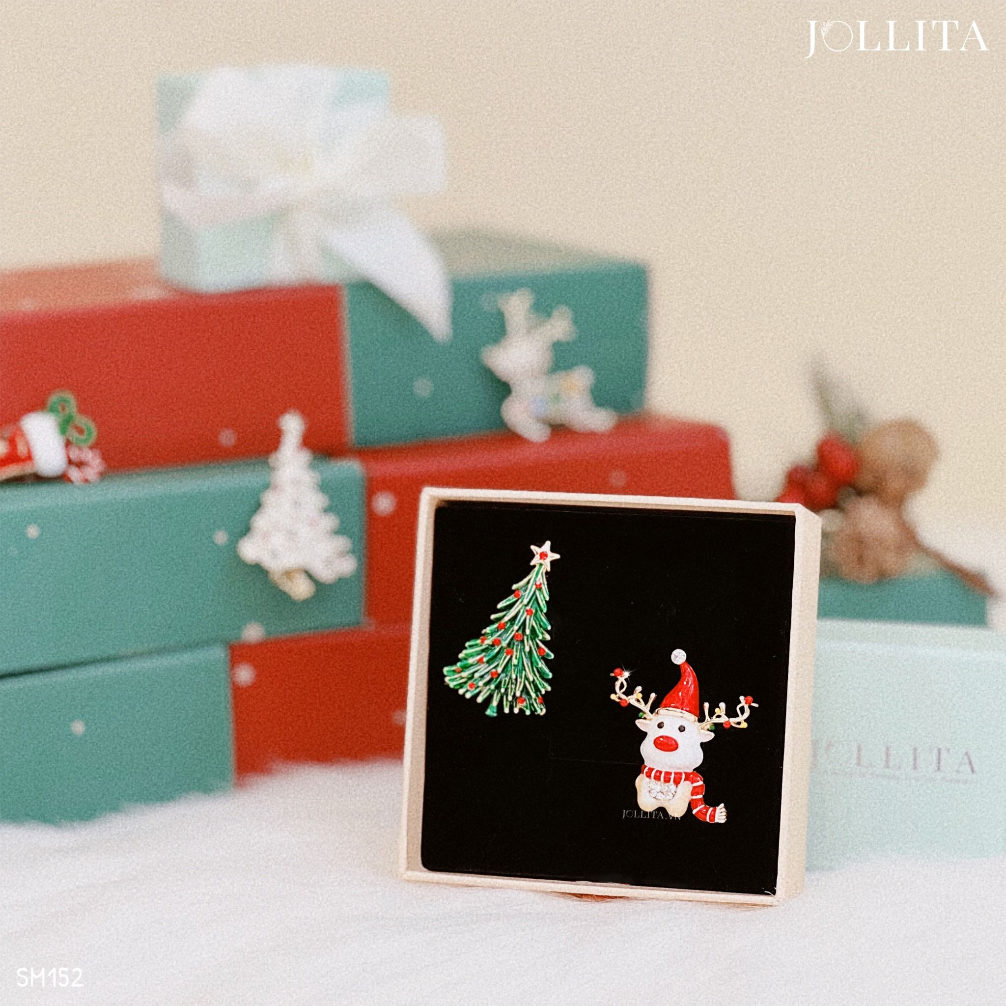 Set quà tặng Noel cài áo cao cấp sang trọng 152