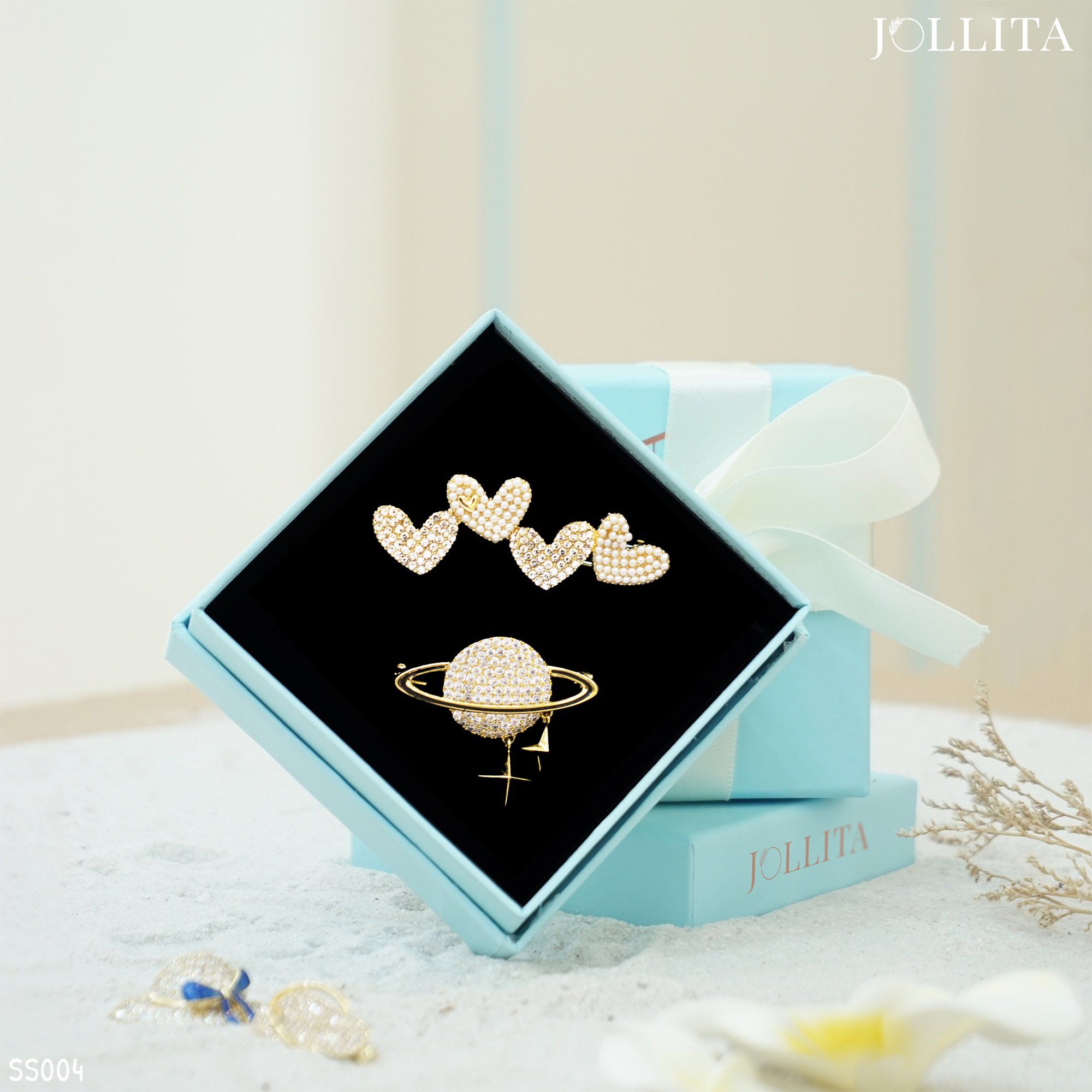 Set quà tặng 20/10 cài áo Kẹp tóc cao cấp sang trọng