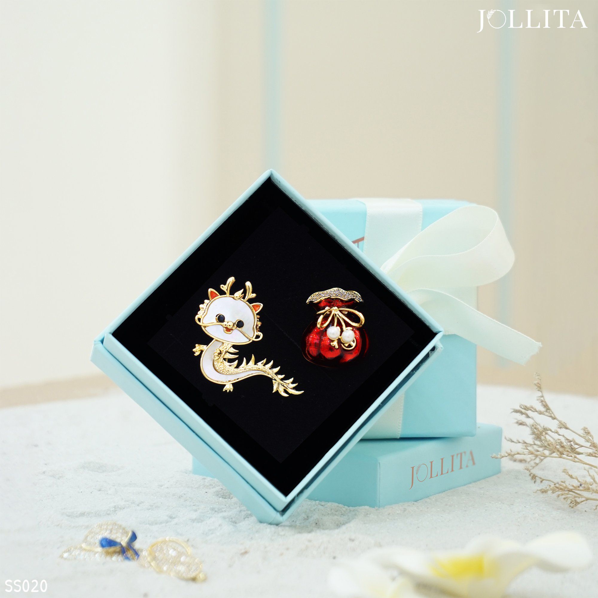 Set quà tặng 20/10 cài áo cao cấp sang trọng - 020