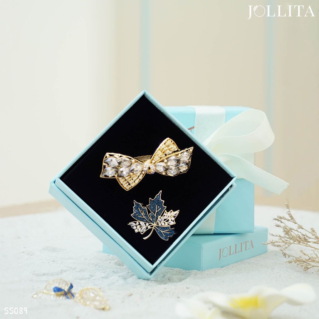 Set quà tặng 20/10 cài áo Kẹp tóc cao cấp sang trọng