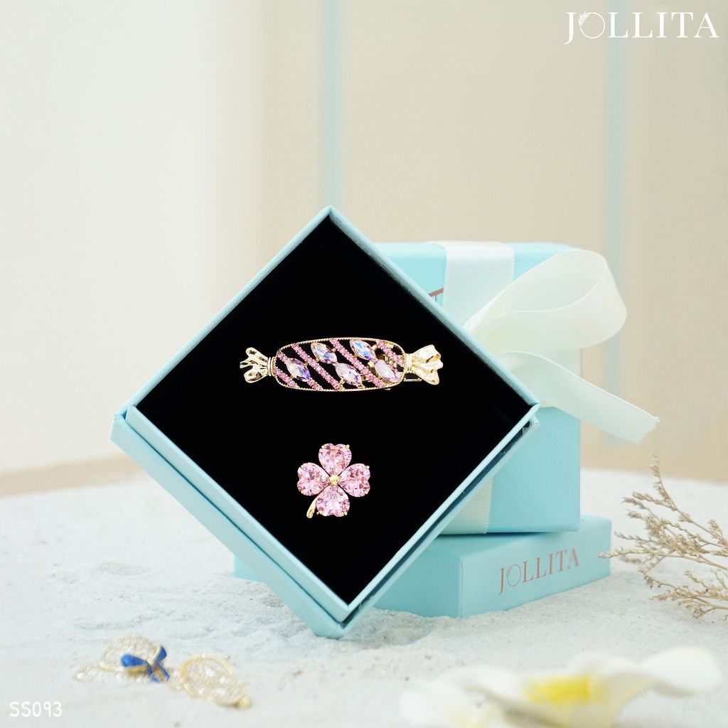 Set quà tặng 20/10 cài áo Kẹp tóc cao cấp sang trọng