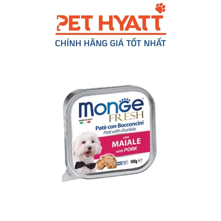 Pate Cho Chó Vị Thịt Heo MONGE Pork