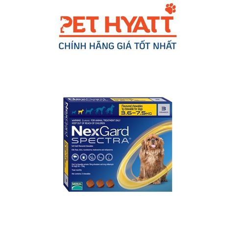  Thuốc Sổ Giun, Trị Ve & Bọ Chét Cho Chó NEXGARD SPECTRA 3.5-7.5KG 