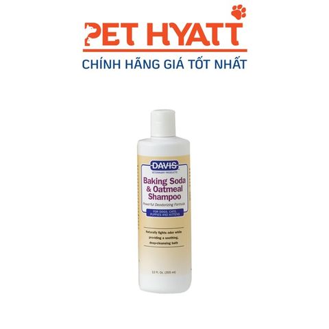  Dầu Tắm Trung Hoà Mùi Hôi Cho Chó Mèo DAVIS Baking Soda & Oatmeal Shampoo 