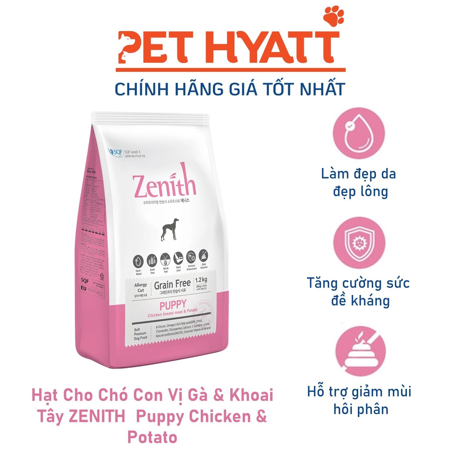 Hạt Cho Chó Con Vị Gà & Khoai Tây ZENITH  Puppy Chicken & Potato