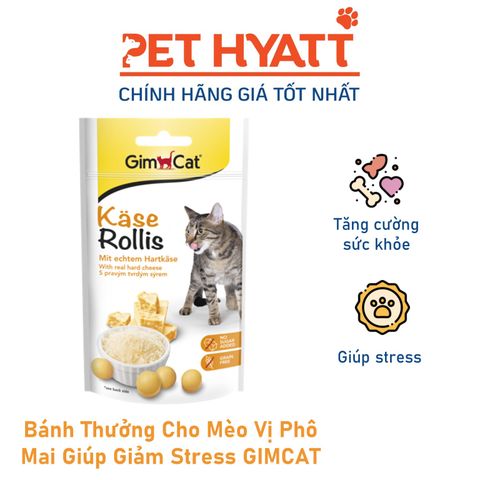  Bánh Thưởng Cho Mèo Vị Phô Mai Giúp Giảm Stress GIMCAT Cheezies 