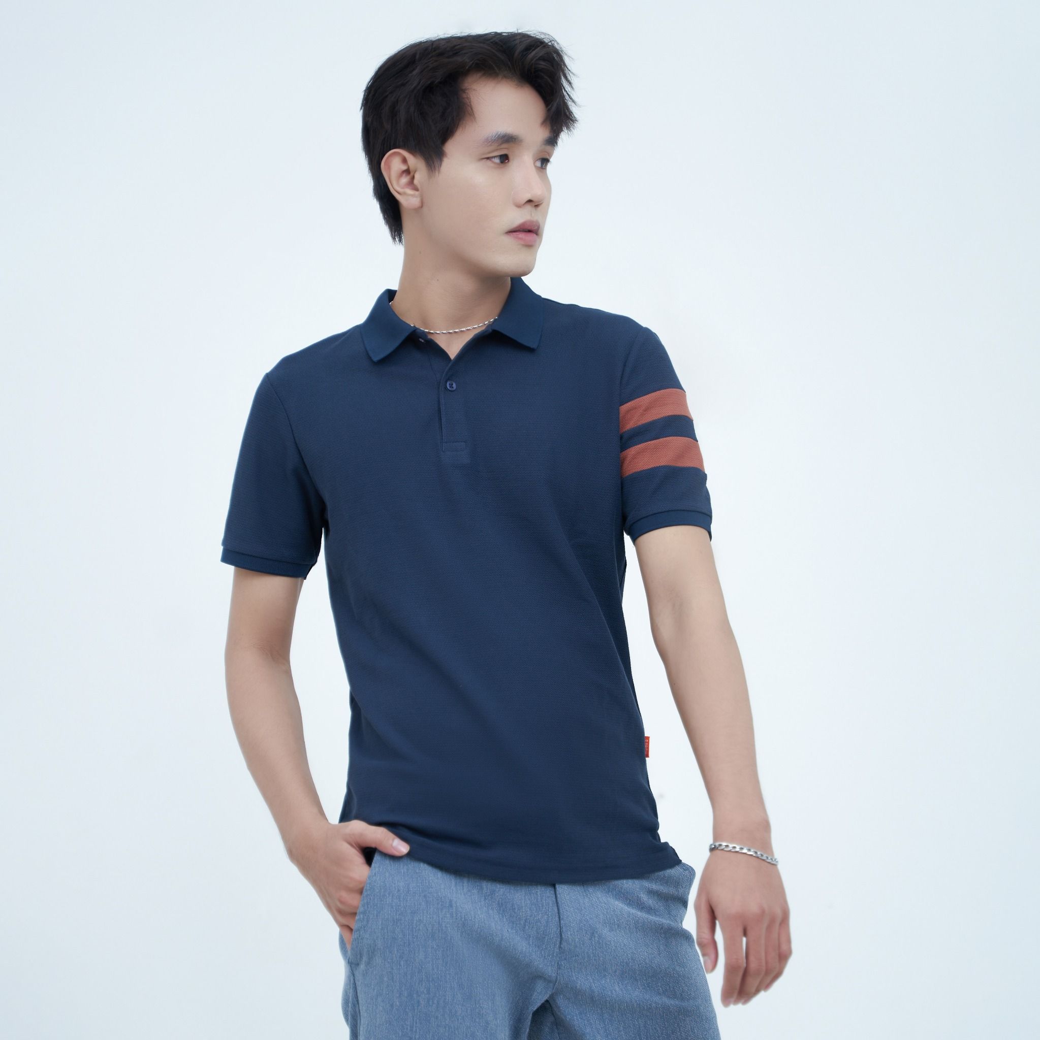  Áo Polo Regular Fit SOR 2 Stripes On Sleeve PTU00414 