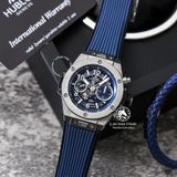 Đồng Hồ Hublot Big Bang Unico 42mm Rep 1:1 Chế Tác Vỏ Bạc Mặt Xanh Dương Dây Cao Su 441.NX.1171.RX