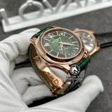 Đồng Hồ Patek Philippe Complications 5205R-011 Rep 1:1 Chế Tác Vỏ Vàng Khối 18K Mặt Xanh Dây Da