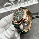 Đồng Hồ Patek Philippe Complications 5205R-011 Rep 1:1 Chế Tác Vỏ Vàng Khối 18K Mặt Xanh Dây Da