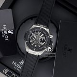 Đồng Hồ Hublot Big Bang Unico 42mm Rep 1:1 Chế Tác Vỏ Bạc Niềng Ceramic Đen Mặt Xám Dây Cao Su 421.NM.1170.RX