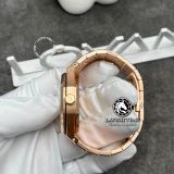 Đồng Hồ Audemars Piguet Royal Oak 15451OR.ZZ.1256OR.01 Rep 1:1 Chế Tác Vỏ Vàng Khối 18K Niềng Bezel Độ Kim Cương Thiên Nhiên Mặt Trắng Dây Kim Loại