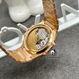 Đồng Hồ Patek Philippe Nautilus 7118/1200R-001 Rep 1:1 Chế Tác Vỏ Vàng Khối 18K Niềng Bezel Độ Kim Cương Thiên nhiên Mặt Trắng Dây Kim Loại