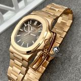 Đồng Hồ Patek Philippe Nautilus 5711R-001 Rep 1:1 Chế Tác Vỏ Vàng Khối 18K Mặt Nâu Dây Kim Loại