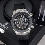 Đồng Hồ Hublot Big Bang Unico 42mm Rep 1:1 Chế Tác Vỏ Bạc Niềng Ceramic Đen Mặt Xám Dây Cao Su 421.NM.1170.RX