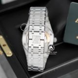 Đồng Hồ Audemars Piguet Royal Oak 15500ST.OO.1220ST.04 Rep 1:1 Chế Tác Vỏ Bạc Độ Viền Bezel Kim Cương Thiên Nhiên - Moissanite Mặt Trắng Dây Kim Loại