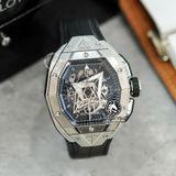 Đồng Hồ Hublot Spirit Of Big Bang Sang Bleu 42mm Rep 1:1 Chế Tác Vỏ Bạc Mặt Đen Dây Cao Su 648.NX.0107.RX.MXM23