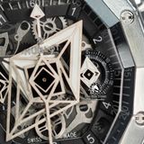 Đồng Hồ Hublot Spirit Of Big Bang Sang Bleu 42mm Rep 1:1 Chế Tác Vỏ Bạc Mặt Đen Dây Cao Su 648.NX.0107.RX.MXM23