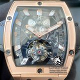 Đồng Hồ Hublot Masterpiece Tourbillon MP-06 43mm Rep 1:1 Chế Tác Vỏ Vàng Hồng Mặt Số Skeleton Dây Da