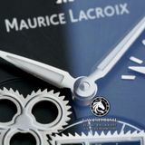 Đồng Hồ Maurice Lacroix Masterpiece Square Wheel MP7158-SS001-301-1 Rep 1:1 Chế Tác Vỏ Bạc Mặt Đen Dây Da