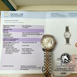 Đồng Hồ Rolex Datejust 31mm 278381RBR Rep 1:1 Vỏ Vàng Hồng Niềng Bezel Vàng Khối 18K Độ Kim Cương Thiên Nhiên 2 Ly Mặt Trắng Dây Kim Loại