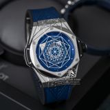 Đồng Hồ Hublot Big Bang Sang Bleu 45mm Rep 1:1 Chế Tác Vỏ Bạc Mặt Xanh Dương Dây Da 415.NX.7179.VR.MXM18