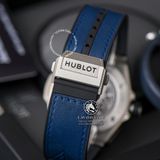 Đồng Hồ Hublot Big Bang Sang Bleu 45mm Rep 1:1 Chế Tác Vỏ Bạc Mặt Xanh Dương Dây Da 415.NX.7179.VR.MXM18