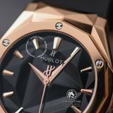 Đồng Hồ Hublot Classic Fusion Orlinski 40mm Rep 1:1 Chế Tác Vỏ Vàng Hồng Mặt Số Đen Dây Cao Su Đen 550.OS.1800.RX.ORL19