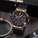 Đồng Hồ Hublot Big Bang 44mm Rep 1:1 Chế Tác Vỏ Vàng Hồng Niềng Ceramic Đen Mặt Carbon Đen 301.PB.131.RX