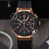 Đồng Hồ Hublot Big Bang 44mm Rep 1:1 Chế Tác Vỏ Vàng Hồng Niềng Ceramic Đen Mặt Carbon Đen 301.PB.131.RX