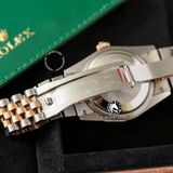 Đồng Hồ Rolex Datejust 36mm 126231-0021 Rep 1:1 Chế Tác Vỏ Demi Bọc Vàng Mặt Số Độ Xà Cừ Vân Mây Cọc Số Kim Cương Thiên Nhiên Dây Kim Loại Jubilee