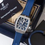 Đồng Hồ Hublot Spirit Of Big Bang 42mm Rep 1:1 Chế Tác Vỏ Bạc Mặt Xanh Dương Dây Cao Su 642.NX.7170.RX