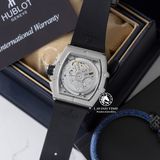 Đồng Hồ Hublot Spirit Of Big Bang 42mm Rep 1:1 Chế Tác Vỏ Bạc Mặt Xanh Dương Dây Cao Su 642.NX.7170.RX