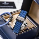 Đồng Hồ Hublot Spirit Of Big Bang 42mm Rep 1:1 Chế Tác Vỏ Bạc Mặt Xanh Dương Dây Cao Su 642.NX.7170.RX