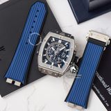 Đồng Hồ Hublot Spirit Of Big Bang 42mm Rep 1:1 Chế Tác Vỏ Bạc Mặt Xanh Dương Dây Cao Su 642.NX.7170.RX