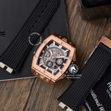 Đồng Hồ Hublot Spirit Of Big Bang 42mm Rep 1:1 Chế Tác Vỏ Vàng Hồng Mặt Xám Dây Cao Su 642.NX.7170.RX